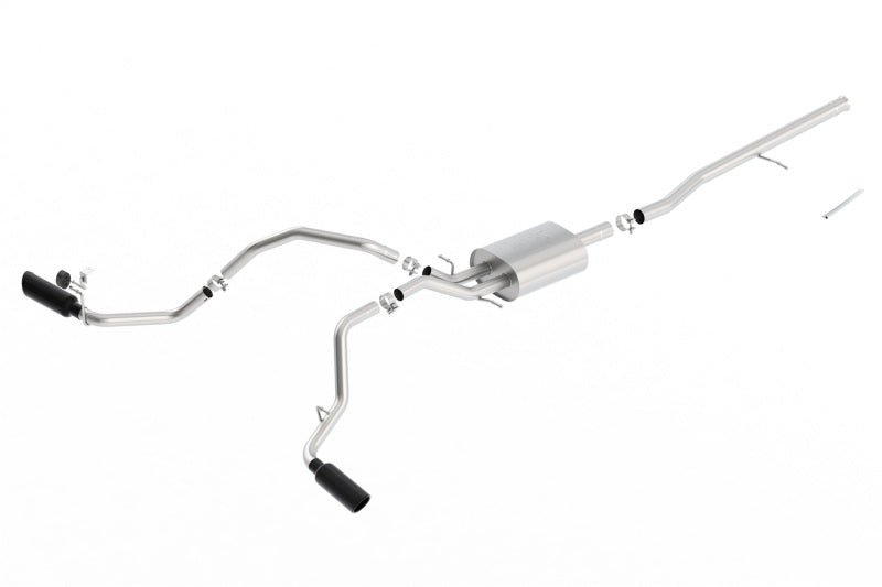 Borla 14-16 Chevrolet Silverado 1500 5.3L ATAK Catback Exhaust w/ Black Chrome Tips-Catback-Borla