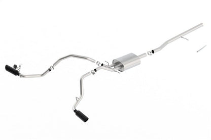 Borla 14-16 Chevrolet Silverado 1500 5.3L ATAK Catback Exhaust w/ Black Chrome Tips-Catback-Borla