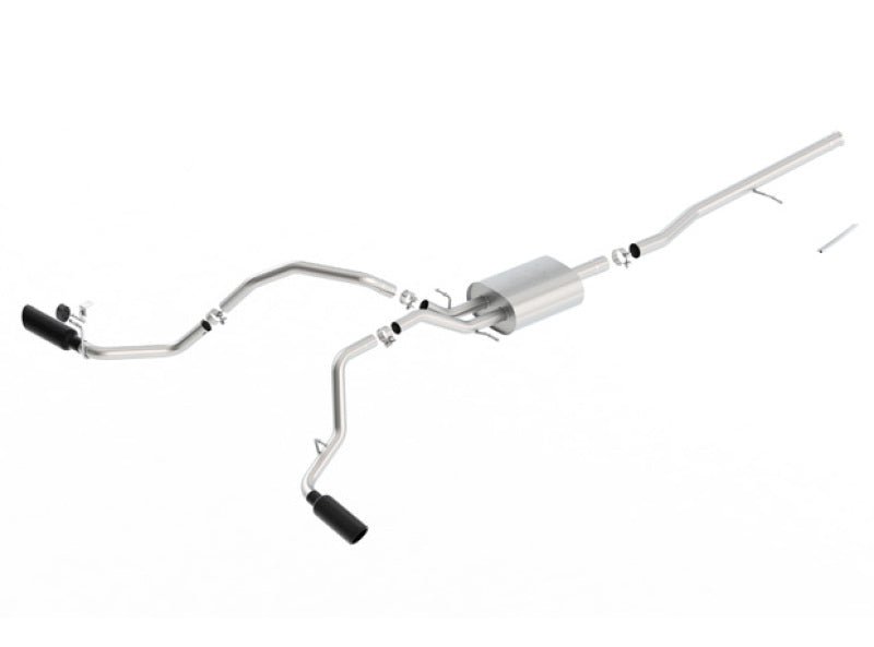 Borla 14-16 Chevrolet Silverado 1500 5.3L ATAK Catback Exhaust w/ Black Chrome Tips-Catback-Borla