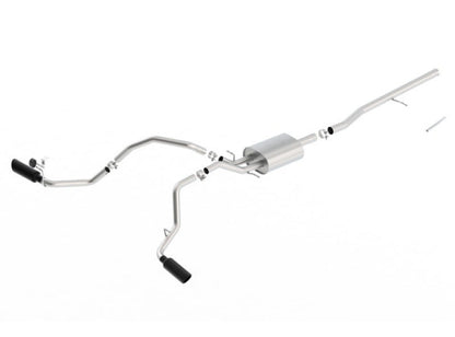 Borla 14-16 Chevrolet Silverado 1500 5.3L ATAK Catback Exhaust w/ Black Chrome Tips-Catback-Borla