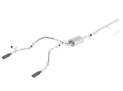 Borla 14 Silv/Sierra C/B Exhaust ATAK 1500 5.3L V8 AT/MT 2&4WD Ext Cab (78.7) WB - Black Chrome-Catback-Borla