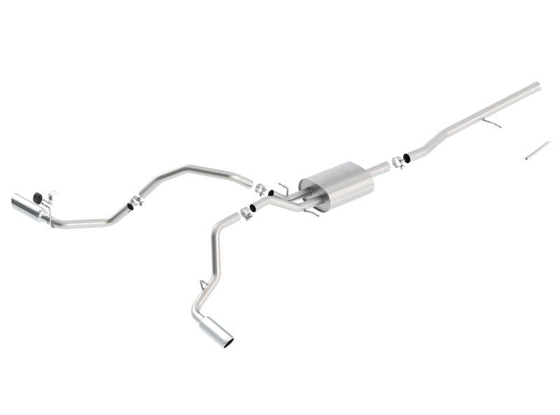 Borla 14 Silv/Sierra C/B Exhaust ATAK 1500 5.3L V8 AT/MT 2&4WD Ext Cab Split Side Exit-Catback-Borla