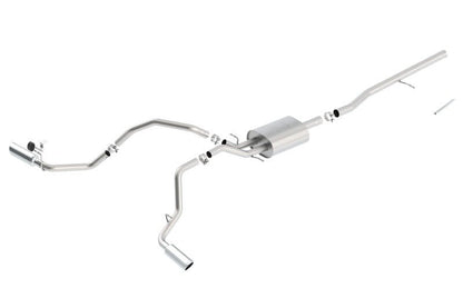 Borla 14 Silv/Sierra C/B Exhaust ATAK 1500 5.3L V8 AT/MT 2&4WD Ext Cab Split Side Exit-Catback-Borla