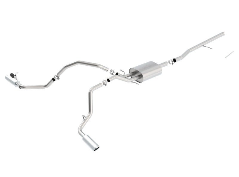 Borla 14 Silv/Sierra C/B Exhaust S-Type 1500 5.3L V8 AT/MT 2&4WD Ext Cab Split Side Exit-Catback-Borla