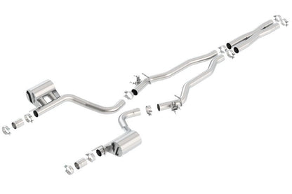 Borla 15-16 Dodge Challenger Hellcat 6.2L V8 ATAK w/ Valve Simulator CB Exhaust Factory Valance-Catback-Borla