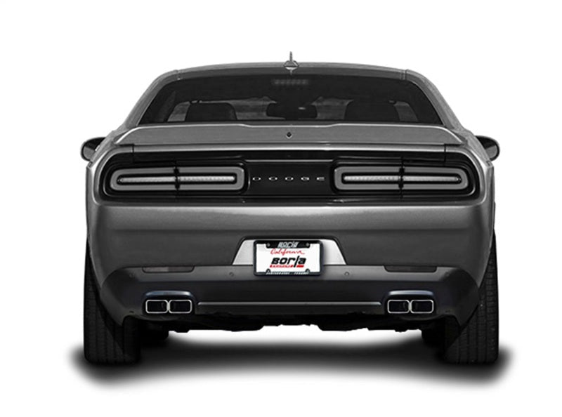 Borla 15-16 Dodge Challenger R/T 5.7L Dual Rectangle Angle Cut Dual Split Rear Exit ATAK Exhaust-Catback-Borla