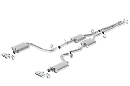 Borla 15-16 Dodge Challenger R/T 5.7L Dual Rectangle Angle Cut Dual Split Rear Exit ATAK Exhaust-Catback-Borla