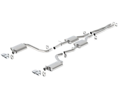 Borla 15-16 Dodge Challenger R/T 5.7L Dual Rectangle Angle Cut Dual Split Rear Exit ATAK Exhaust-Catback-Borla