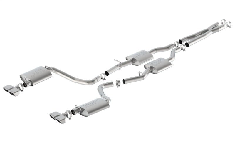 Borla 15-16 Dodge Challenger R/T 5.7L Dual Rectangle Angle Cut Dual Split Rear Exit S-Type Exhaust-Catback-Borla