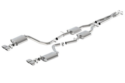 Borla 15-16 Dodge Challenger R/T 5.7L Dual Rectangle Angle Cut Dual Split Rear Exit S-Type Exhaust-Catback-Borla