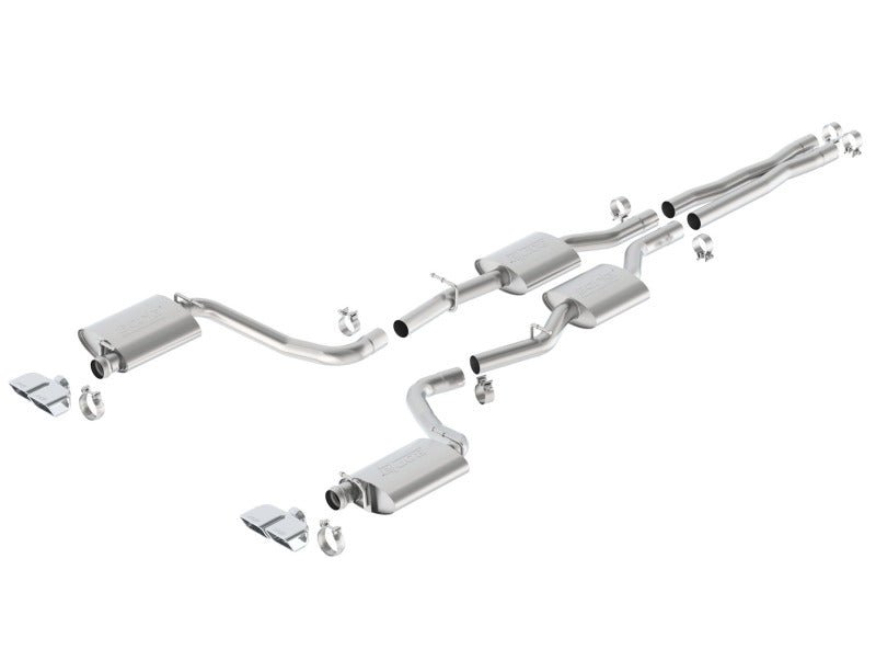 Borla 15-16 Dodge Challenger R/T 5.7L Dual Rectangle Angle Cut Dual Split Rear Exit S-Type Exhaust-Catback-Borla