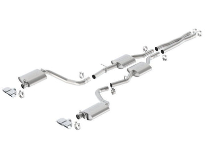 Borla 15-16 Dodge Challenger R/T 5.7L Dual Rectangle Angle Cut Dual Split Rear Exit S-Type Exhaust-Catback-Borla