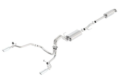 Borla 15-16 Ford F-150 2.7L/3.5L V6 / 5.0L V8 Ext. Cab Std. Bed CB Exh Touring Single Split Rear Ext-Catback-Borla