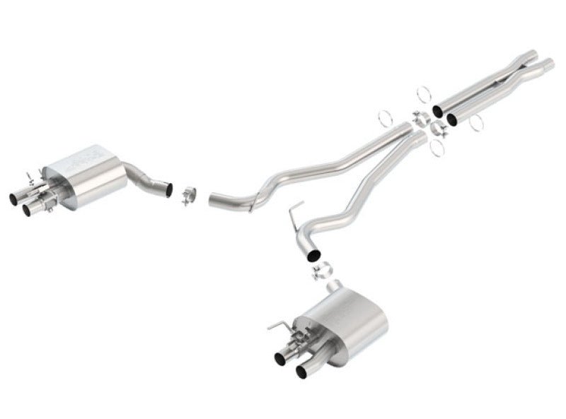 Borla 15-16 Ford Mustang Shelby GT350 5.2L ATAK Cat Back Exhaust (Uses Factory Valence)-Catback-Borla