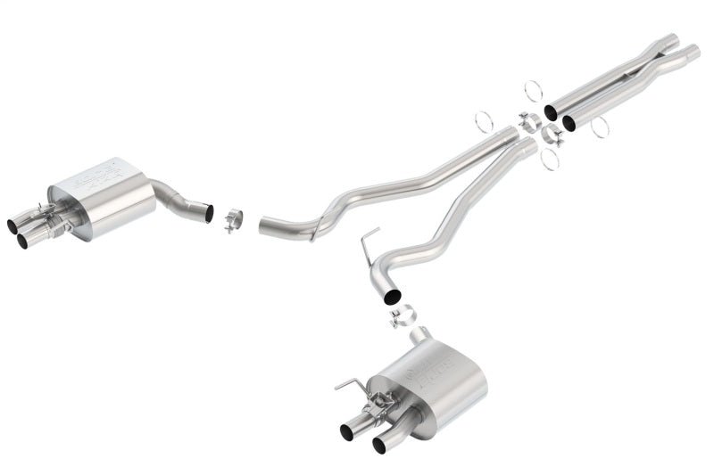 Borla 15-16 Ford Mustang Shelby GT350 5.2L ATAK Cat Back Exhaust (Uses Factory Valence)-Catback-Borla