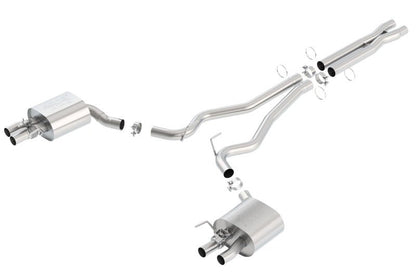 Borla 15-16 Ford Mustang Shelby GT350 5.2L ATAK Cat Back Exhaust (Uses Factory Valence)-Catback-Borla