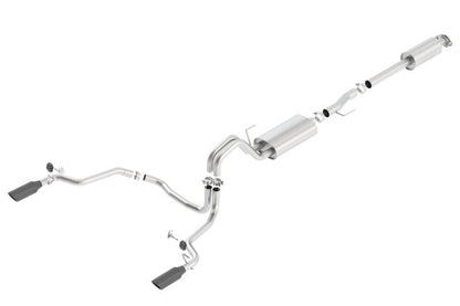 Borla 15-17 F-150 2.7/3.5L V6 EcoBoost / 5.0L V8 Black Chrome Cat-Back Touring Exhaust-Catback-Borla
