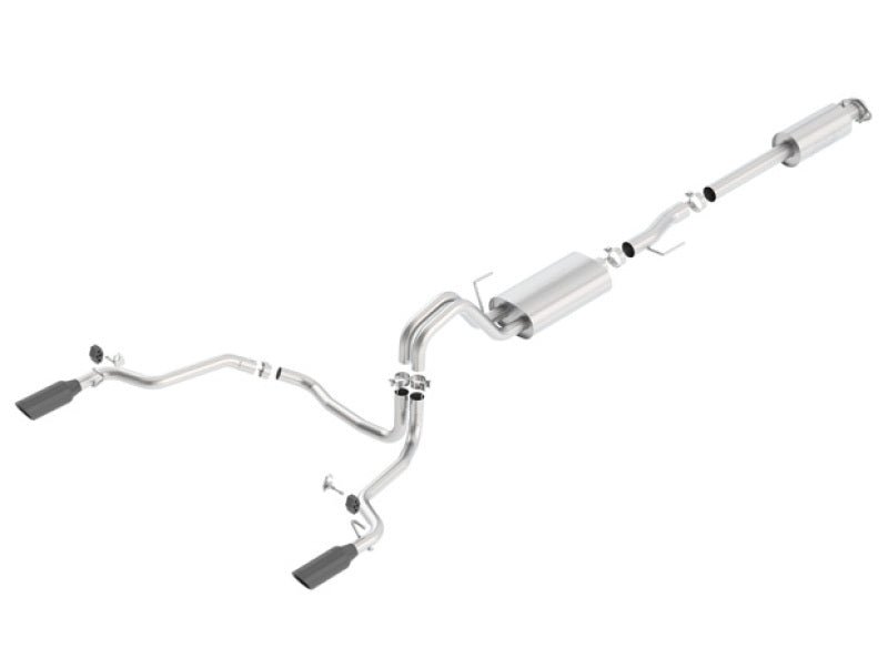 Borla 15-17 F-150 2.7/3.5L V6 EcoBoost / 5.0L V8 Black Chrome Cat-Back Touring Exhaust-Catback-Borla