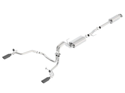 Borla 15-17 F-150 2.7/3.5L V6 EcoBoost / 5.0L V8 Black Chrome Cat-Back Touring Exhaust-Catback-Borla