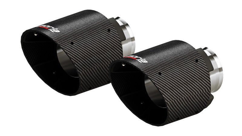 Borla 15-24 Dodge Charger V8 / 2023 Chrysler 300C T-304 SS Tips 5in Outlet - Carbon / Black Anodized-Tips-Borla
