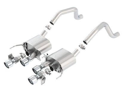 Borla 15 Chevy Corvette C7 ZO6 6.2L w/o AFM w/ NPP ATAK Quad RD RL AC Tips Center Rear Exit Exhaust-Catback-Borla