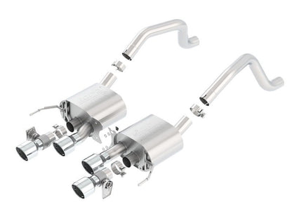 Borla 15 Chevy Corvette C7 ZO6 6.2L w/o AFM w/ NPP ATAK Quad RD RL IC Tips Center Rear Exit Exhaust-Catback-Borla