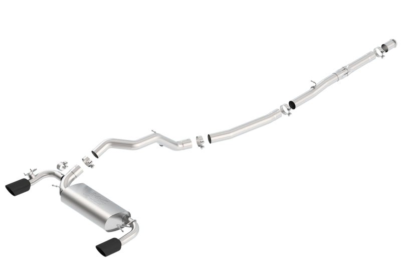 Borla 16-18 Ford Focus RS 2.3L MT AWD ATAK Catback Exhaust w/ Black Chrome Tip-Catback-Borla