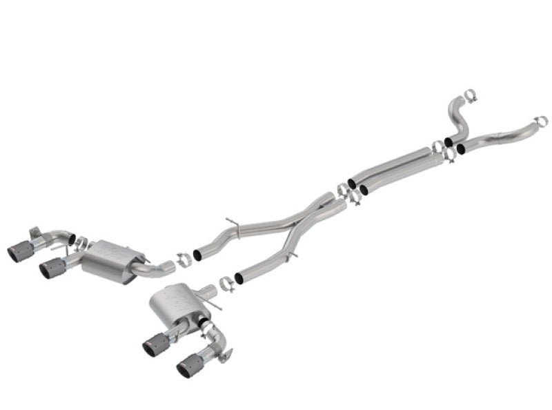 Borla 17-18 Chevrolet Camaro ZL1 6.2L V8 Atak Catback Exhaust w/ Dual Mode Valves CF Black Anod-Catback-Borla