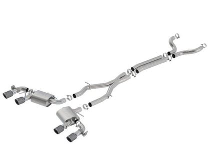 Borla 17-18 Chevrolet Camaro ZL1 6.2L V8 Atak Catback Exhaust w/ Dual Mode Valves CF Black Anod-Catback-Borla