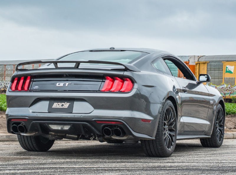 Borla 18-19 Ford Mustang GT 5.0L 2.5in S-Type Exhaust w/o Valves (Rear Section Only) - Black Chrome-Axle Back-Borla