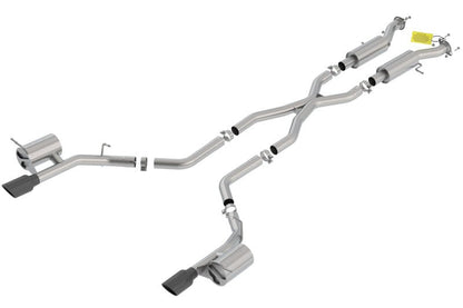Borla 18-20 Dodge Durango SRT 6.2L V8 2.75in ATAK SS Catback Exhaust w/ BLK Chrome Tips-Catback-Borla