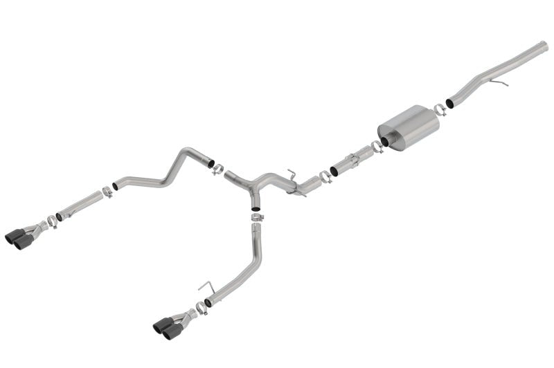 Borla 19 Chevrolet Silverado/GMC Sierra 1500 6.2L SS ATAK Catback Exhaust - Black Chrome Tips-Catback-Borla