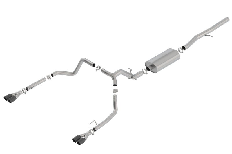 Borla 19 Chevrolet Silverado/GMC Sierra 1500 6.2L SS Touring Catback Exhaust - Black Chrome Tips-Catback-Borla