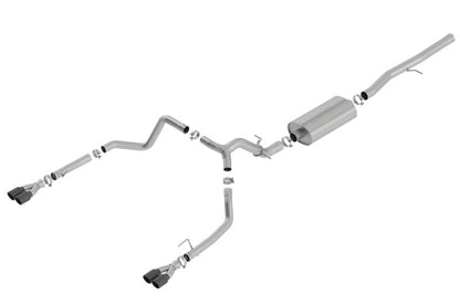 Borla 19 Chevrolet Silverado/GMC Sierra 1500 6.2L SS Touring Catback Exhaust - Black Chrome Tips-Catback-Borla