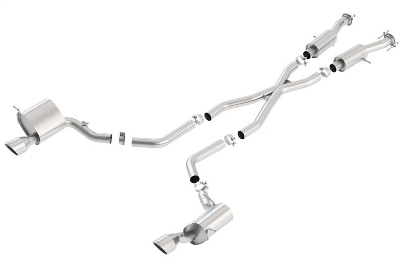 Borla 2015 Jeep Grand Cherokee SRT8 S-Type Dual Round Rolled Exit Catback Exhaust-Catback-Borla