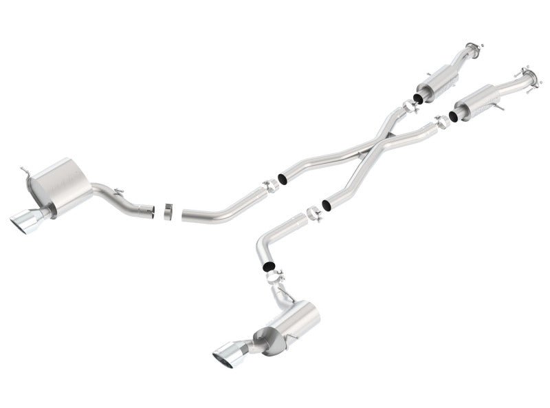 Borla 2015 Jeep Grand Cherokee SRT8 S-Type Dual Round Rolled Exit Catback Exhaust-Catback-Borla