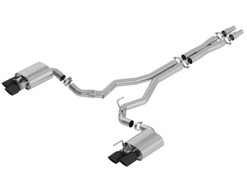 Borla 2018 Ford Mustang GT 5.0L AT/MT 3in ATAK Catback Exhaust Black Chrome Tips w/ Valves-Catback-Borla