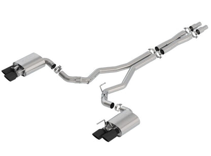 Borla 2018 Ford Mustang GT 5.0L AT/MT 3in ATAK Catback Exhaust Black Chrome Tips w/ Valves-Catback-Borla