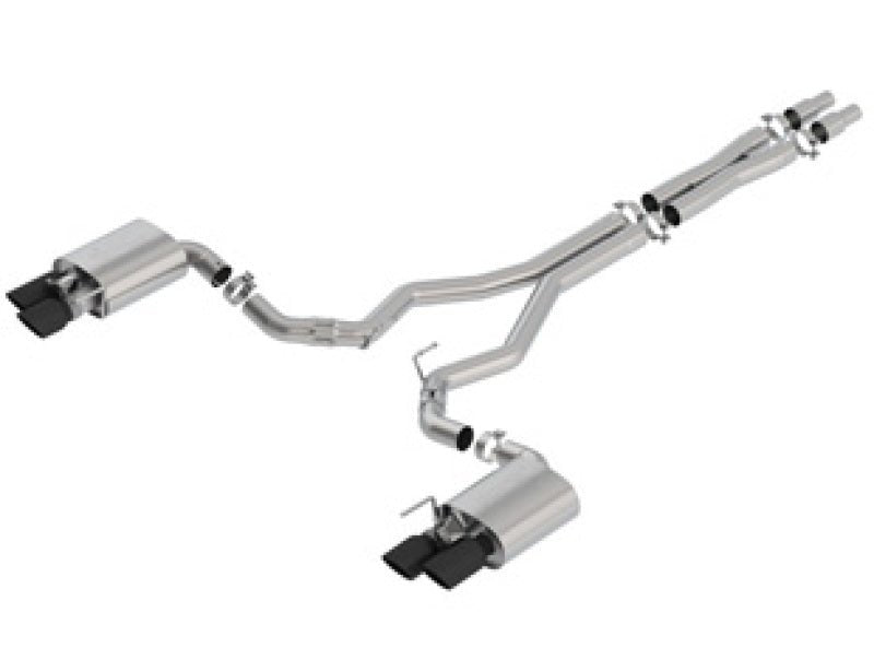 Borla 2018 Ford Mustang GT 5.0L AT/MT 3in ATAK Catback Exhaust Black Chrome Tips w/ Valves-Catback-Borla