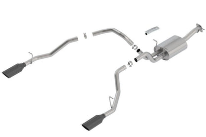 Borla 2019 RAM 1500 5.7L V8 AT 4DR Crew Cab Short Bed Touring SS Catback Exhaust - Black Chrome Tip-Catback-Borla