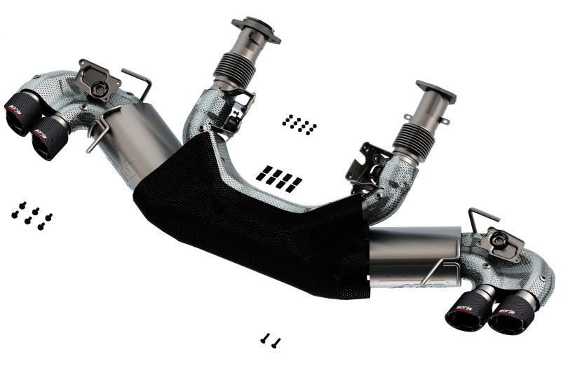 Borla 2020 Chevrolet Corvette C8 6.2L ATAK 3in Exhaust System Dual Round Angle Cut Carbon Fiber Tips-Catback-Borla