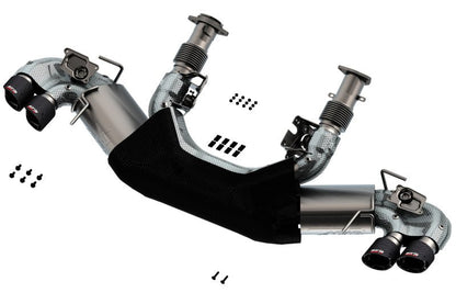 Borla 2020 Chevrolet Corvette C8 6.2L ATAK 3in Exhaust System Dual Round Angle Cut Carbon Fiber Tips-Catback-Borla