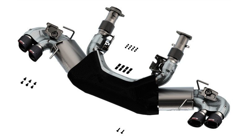 Borla 2020 Chevrolet Corvette C8 6.2L ATAK 3in Exhaust System Dual Round Angle Cut Carbon Fiber Tips-Catback-Borla