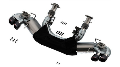 Borla 2020 Chevrolet Corvette C8 6.2L ATAK 3in Exhaust System Dual Round Angle Cut Carbon Fiber Tips-Catback-Borla