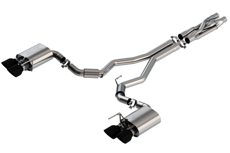 Borla 2020 Ford GT500 5.2L AT 3in ATAK CatBack Exhaust w/ Black Chrome Tips-Catback-Borla