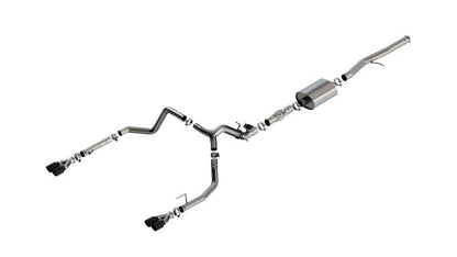 Borla 2024 Chevy Silverado 1500 6.2L V8 ATAK Catback Exhaust w/ Simulator - Black Chrome-Catback-Borla