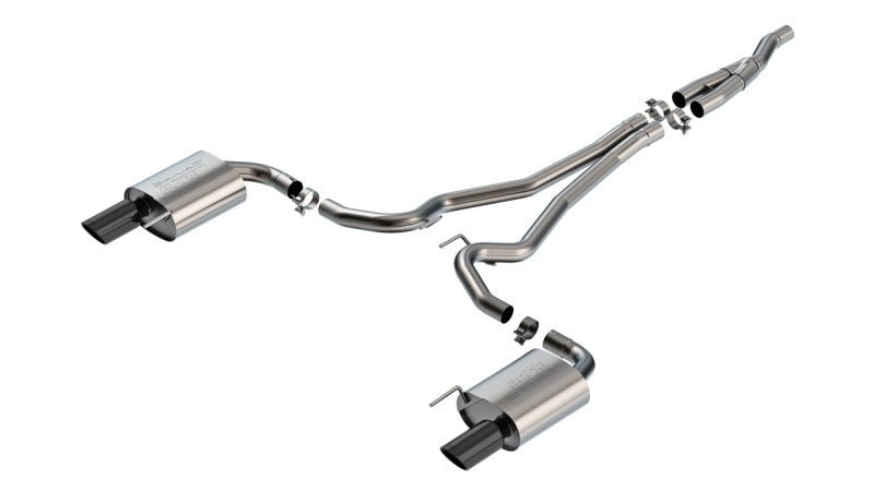 Borla 2024 Ford Mustang 2.3L Ecoboost 2.50 S-TYPE Black Chrome Catback Exhaust - Non-Active-Catback-Borla