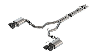 Borla 2024 Ford Mustang Dark Horse 5.0L V8 w/Active Exhaust ATAK Cat-Back Exhaust System - BC Tips-Catback-Borla