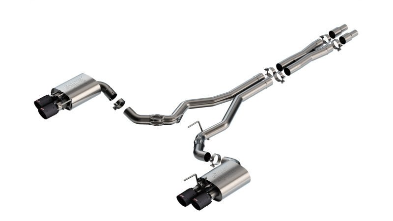 Borla 2024 Ford Mustang GT 5.0L V8 w/ Active Exhaust ATAK Cat-Back Exhaust System - Carbon Fiber-Catback-Borla