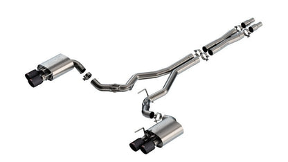Borla 2024 Ford Mustang GT 5.0L V8 w/ Active Exhaust ATAK Cat-Back Exhaust System - Carbon Fiber-Catback-Borla